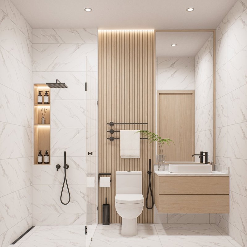 Baño principal de lujo